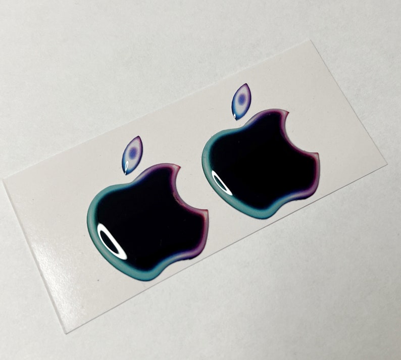 3D Domed Apple Logo Sticker: Iphone, Macbook, Ipad, Imac - Etsy