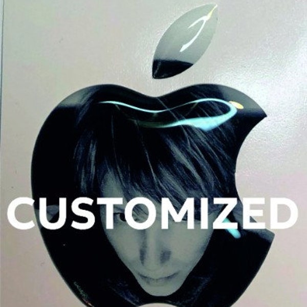 3 pcs x Customized Apple stickers (49x39mm ) Apple Accessory, Decal, 3D, Domed for iMac, MacBook, iPad