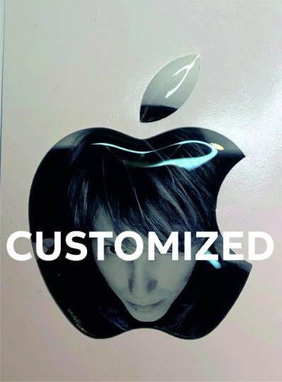 Custom 3D Apple Logo Sticker: iMac, MacBook, iPad Decal (Set of 3)