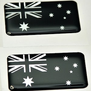 2 pcs x Australia flag stickers (64x32 mm ) flag decal, 3D resin