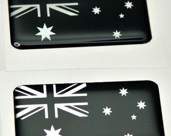 2 pcs x Australia flag stickers (64x32 mm ) flag decal, 3D resin