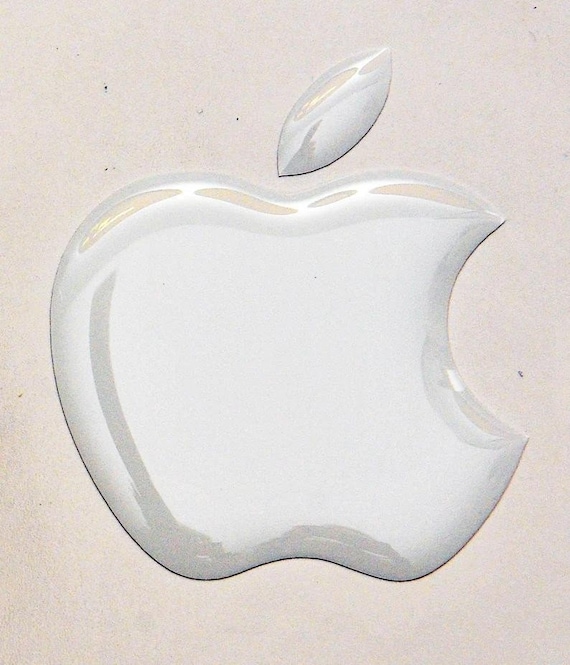 暗闇で光るAppleロゴステッカー：3Dドーム型デカール - Etsy 日本