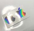 Color Changing Chrome Apple Logo Sticker for MacBook, iPhone, iPad product logo