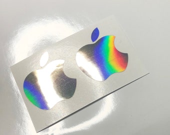Color Changing Chrome Apple Logo Sticker for MacBook, iPhone, iPad