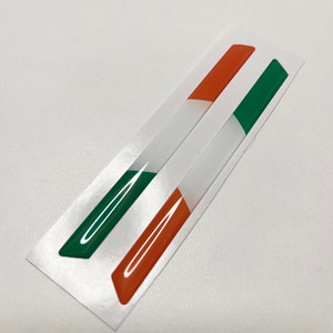 Irish Flag 3D Domed Stickers: Ireland Decal (2pcs, 97x8 mm)