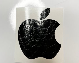 Adhesivo con el logotipo de Apple y textura de reptil: vinilo para MacBook, iPhone y iPad