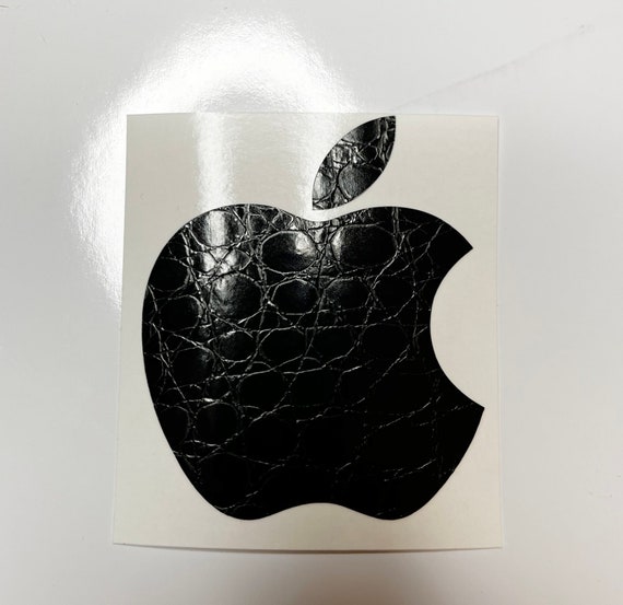 爬虫類の質感のAppleロゴステッカー：MacBook、iPhone、iPad用ビニール