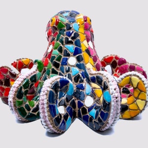Mix Colores Octopus statue made with marble dust and with enamel. It&#39;s the best collection in Spain.