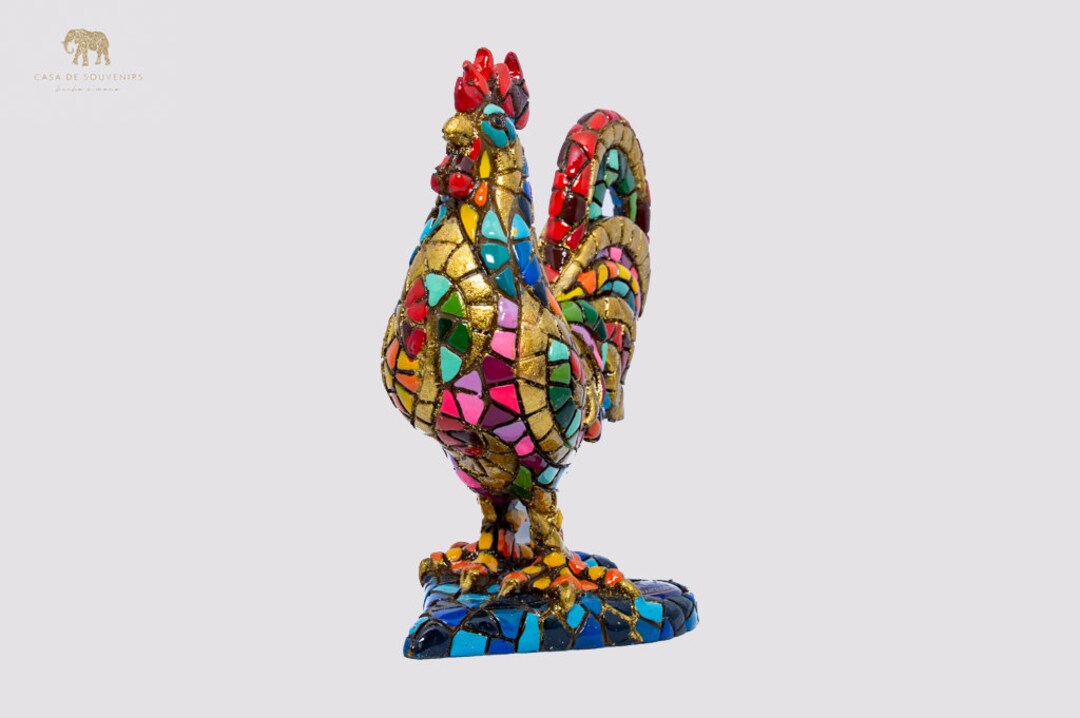 Golden Rooster Statue Made With Marble Dust and With Enamel. Etsy