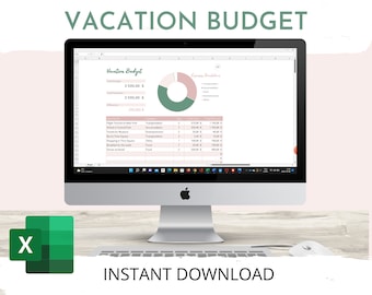 休暇予算 | 旅行プランナー | 予算スプレッドシート | 休日予算 Excel | 旅行計画ツール | Excel スプレッドシート