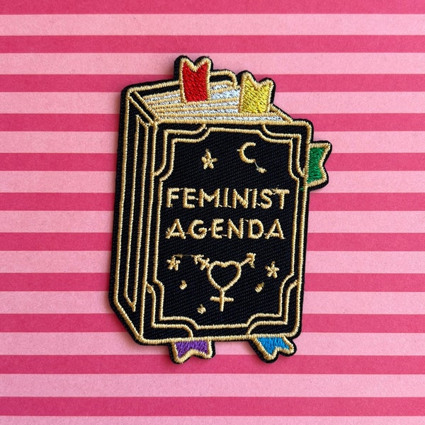 FEMINIST AGENDA Patch, Applikation, Aufnäher, Bügelbild