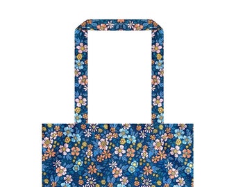 Liberty pattern tote bag made in France / Shopping tote bag with floral print / Cabas in flower fabrics / Ecological / Boho style