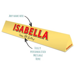Barretta di Toblarone personalizzata con stampa in SCATOLA - Compleanno - Anniversario - Completamente personalizzabile - Regalo per la festa del papà - Qualsiasi messaggio - Qualsiasi occasione!