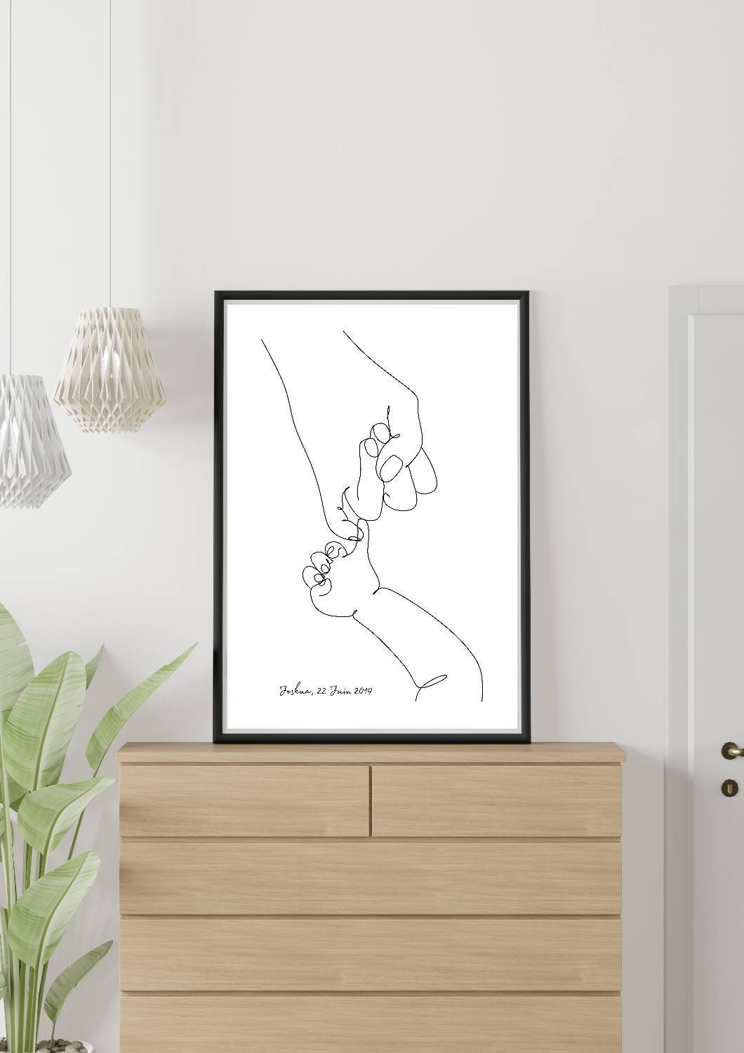 Affiche A4 Personnalisé, Main Parents/Enfants