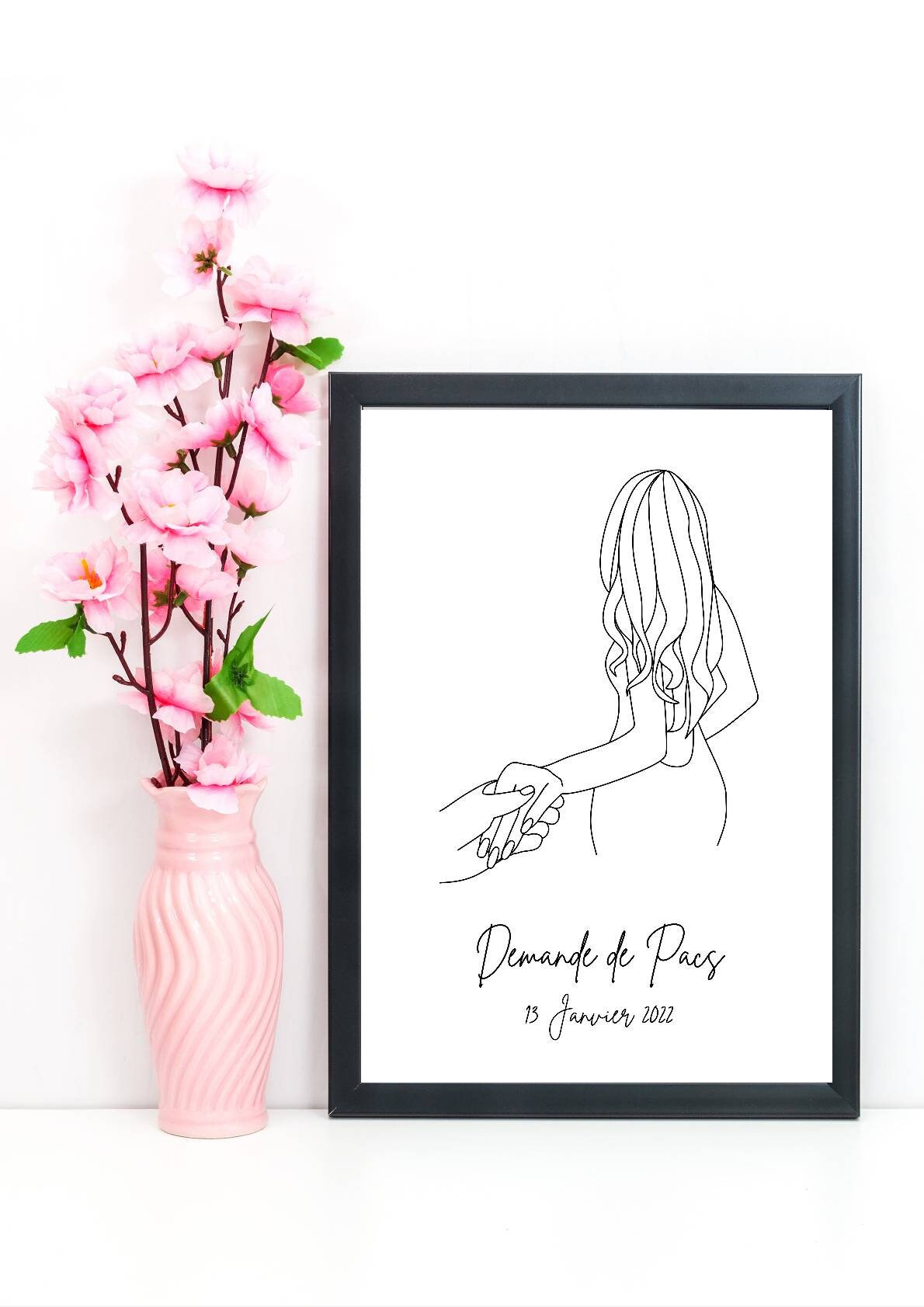 Affiche Couple, Main Tendu