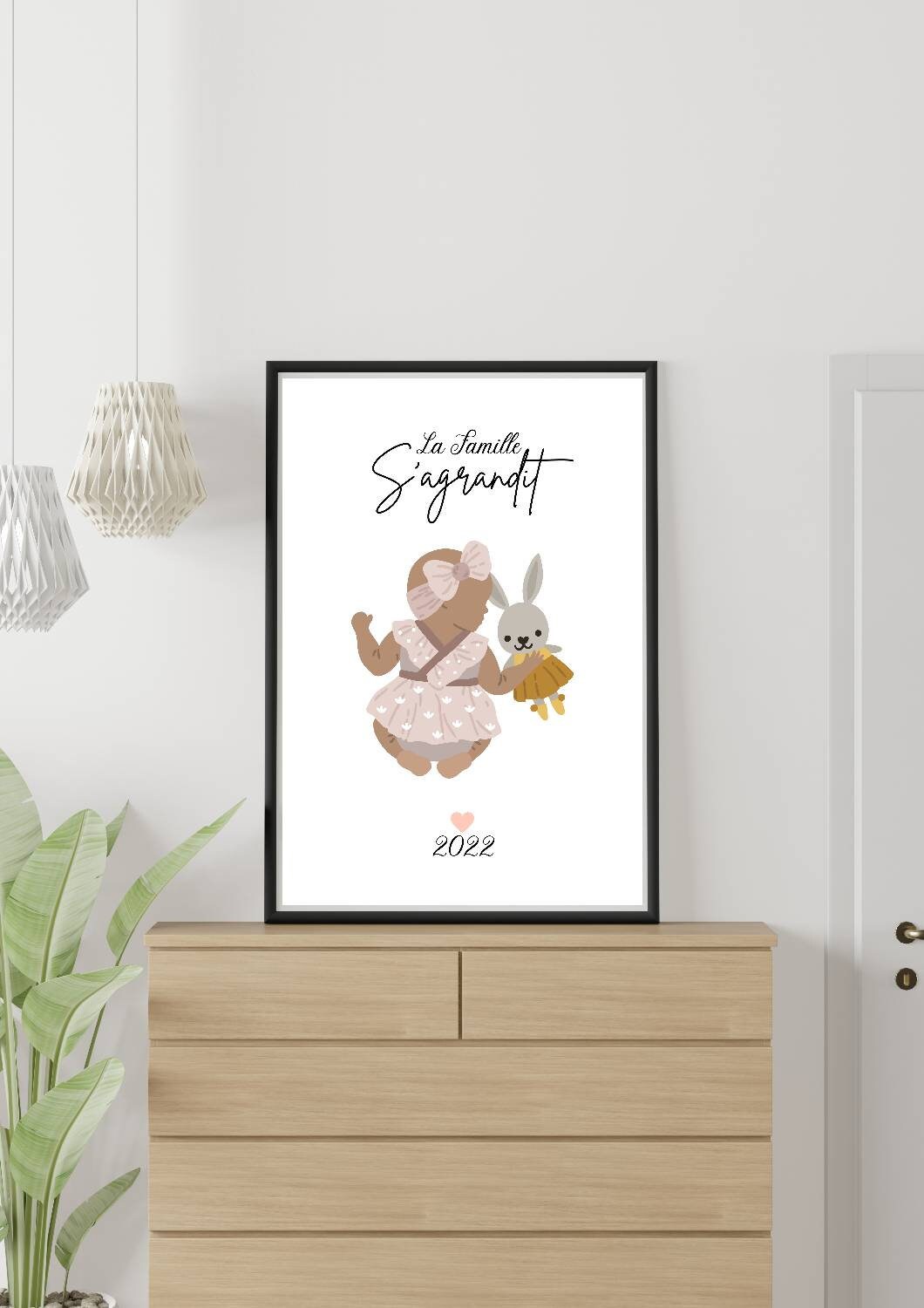 Affiche Grossesse, Portrait Nouveau-Né Fille