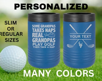 Custom Grandpa Gift | Golf Can Cooler |Beer Can Cooler | Personalized Beverage | Gift for Grandfather | Golf Gift | Grandpa Gift