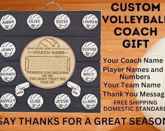 Volleyball Coach Gift | End of Season Gift | Personalized Coach Gift |  Coach Appreciation Gift | Gift for Volleyball | Coach Thank You