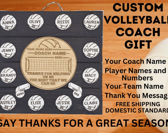 Volleyball Coach Gift | End of Season Gift | Personalized Coach Gift |  Coach Appreciation Gift | Gift for Volleyball | Coach Thank You