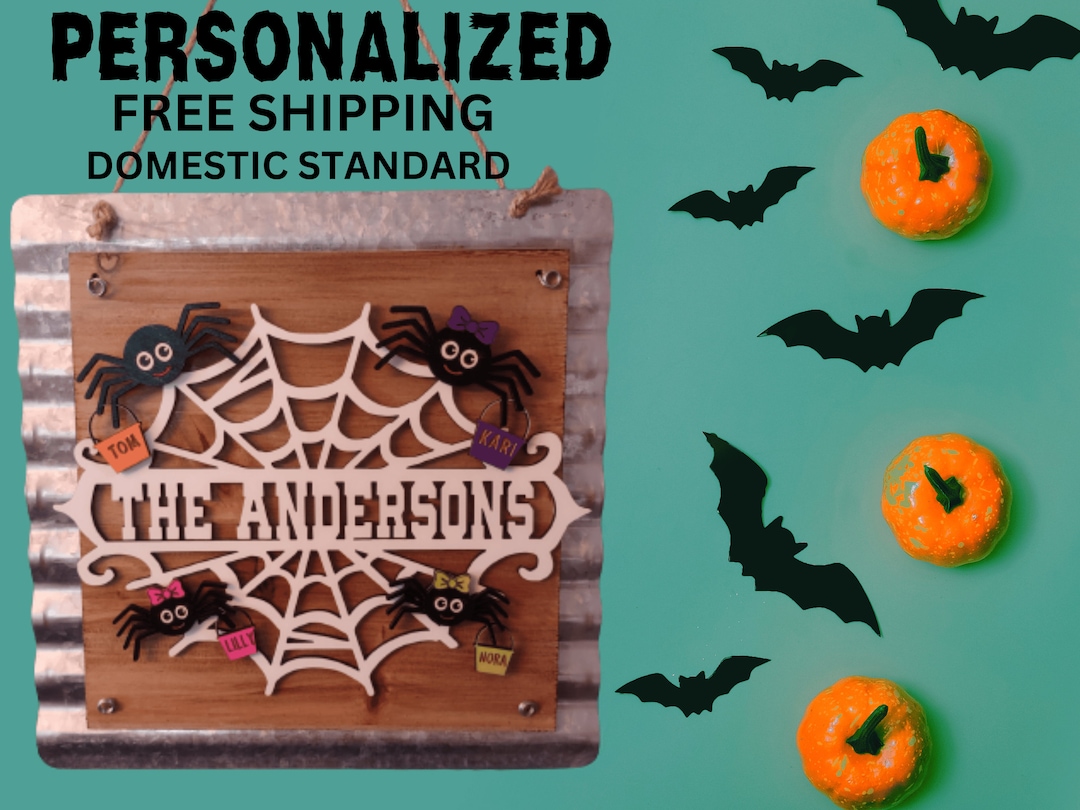 Custom Halloween Sign Personalized Family Halloween Cute Halloween Gift
