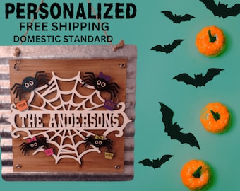 Custom Halloween Sign | Personalized Family Halloween | Cute Halloween Gift | Family Halloween Sign | Halloween Housewarming Gift