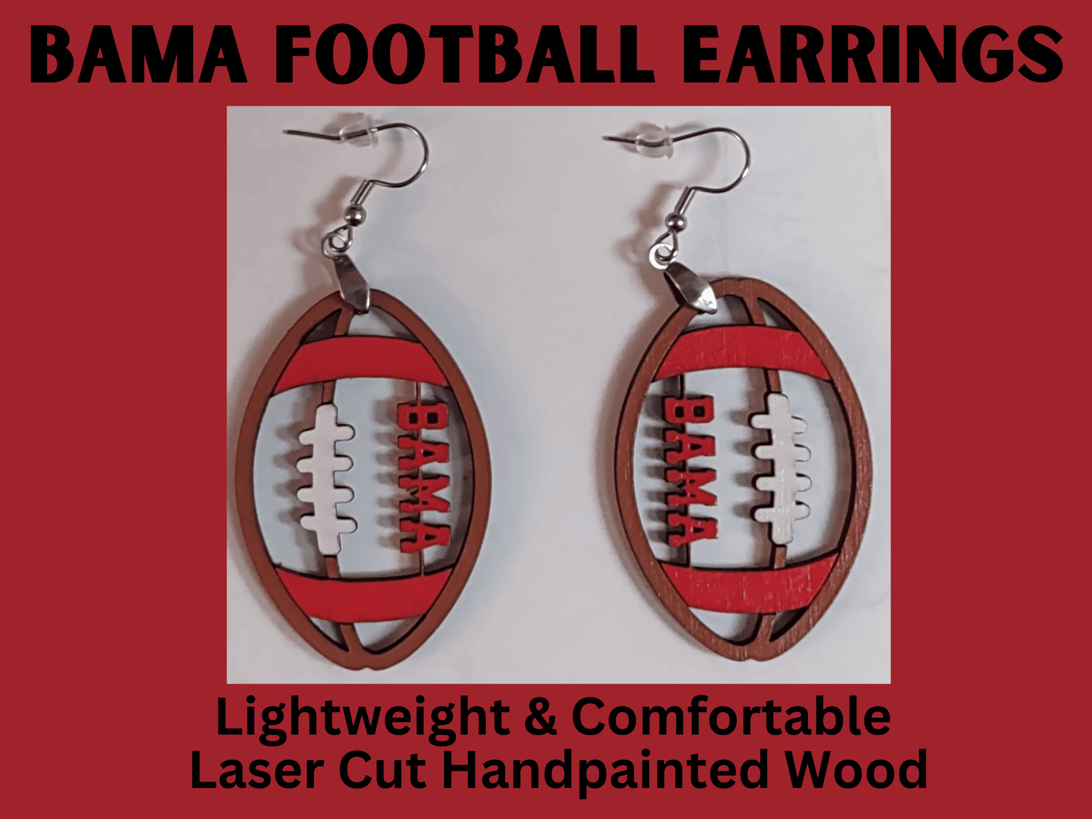 Alabama Crimson Tide Football. Laser Etched Wooden Kitchenaid 