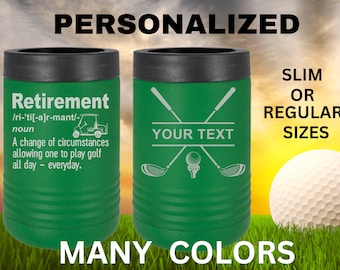 Retirement Gift | Golf Can Cooler |Beer Can Cooler | Personalized Beverage | Gift for Husband | Golf Gift | Father Gift