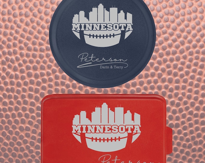 Minnesota Football Baking Pans | Cake Pans Personalized | Custom Pie Tin | Aluminum Baking Gift | Engraved Pan with Lid | Tailgating Fan