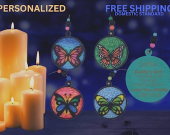 Custom Memorial Ornament | Personalized Memorial | Sympathy Gift | In Loving Memory | Butterfly Memorial Ornament | Memorial Gift
