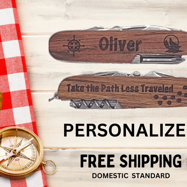 Personalized Swiss Army Knife | Engraved Pocket Knife | Personalized Multi-tool | Custom Camping Knife | Groomsman Gift | Personalized Gift