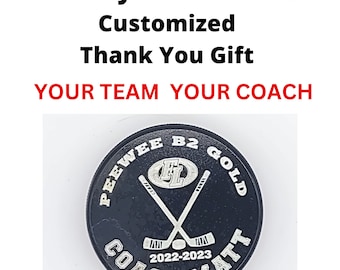 Hockey Coach Gift | Personalized Hockey Puck | Team Hockey Award | Hockey Team Gift | Hockey Keepsake Gift | Engraved Hockey Puck