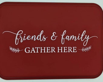 Aluminum Cake Pan | Personalized Cake Pan | Cake Pan With Lid | Friends & Family Gather Here | Baking Gift | Custom Cake Pan | Gift for Mom