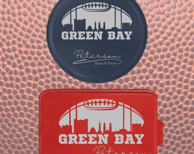 Green Bay Football Baking Pans | Cake Pans Personalized | Custom Pie Tin | Aluminum Baking Gift | Engraved Pan with Lid | Tailgating Fan