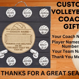 Personalized Volleyball Coach Plaque: End of Season Gift