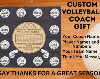 Volleyball Coach Gift | End of Season Gift | Personalized Coach Gift |  Coach Appreciation Gift | Gift for Volleyball | Coach Thank You
