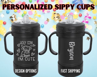 Personalized Toddler Sippy Cup: Engraved Insulated Baby Tumbler