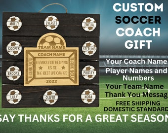 Soccer Coach Gift | End of Season Gift | Personalized Coach Gift |  Coach Appreciation Gift | Gift for Soccer | Coach Thank You