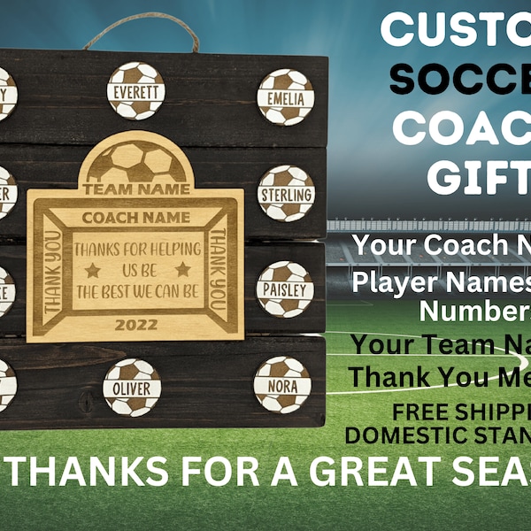 Soccer Coach Gift | End of Season Gift | Personalized Coach Gift |  Coach Appreciation Gift | Gift for Soccer | Coach Thank You