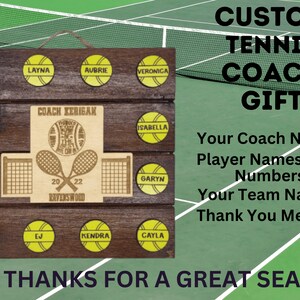 Tennis Coach Gift | End of Season Gift | Personalized Coach Gift |  Coach Appreciation Gift | Gift for Tennis | Coach Thank You