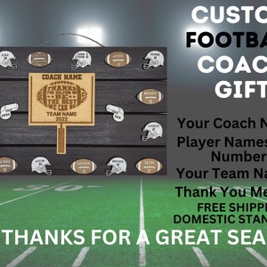 Football Coach Gift | End of Season Gift | Personalized Coach Gift |  Coach Appreciation Gift | Gift for Football | Coach Thank You