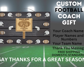 Football Coach Gift | End of Season Gift | Personalized Coach Gift |  Coach Appreciation Gift | Gift for Football | Coach Thank You