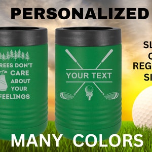 Custom Dad Gift | Golf Can Cooler |Beer Can Cooler | Personalized Beverage | Gift for Husband | Golf Gift | Groomsman Gift