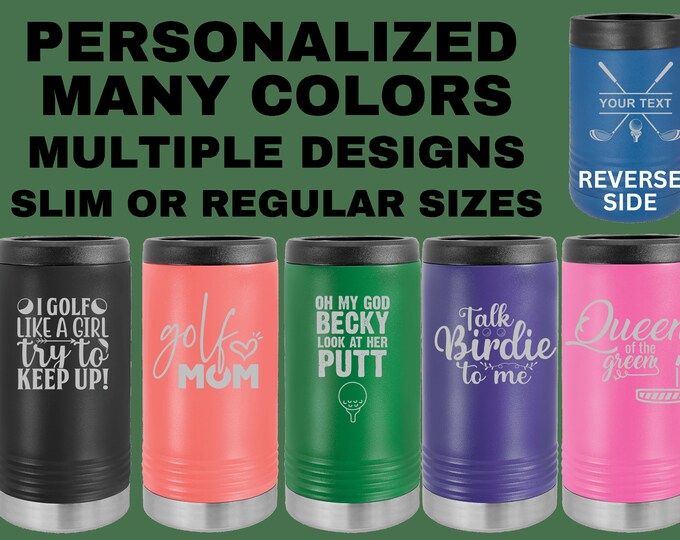 Custom Women's Golf Gift | Golf Can Cooler | Beer Can Cooler | Bachelorette Gift | Gift for Mom | Golf Gift | Gift for Wife