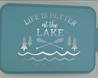 Aluminum Cake Pan | Personalized Cake Pan | Cake Pan With Lid | Life Is Better At the Lake