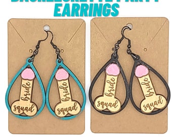 Bachelorette Party Earrings | Hand-painted Stagette Earrings | Penis Earrings | Bridal Shower Accessories