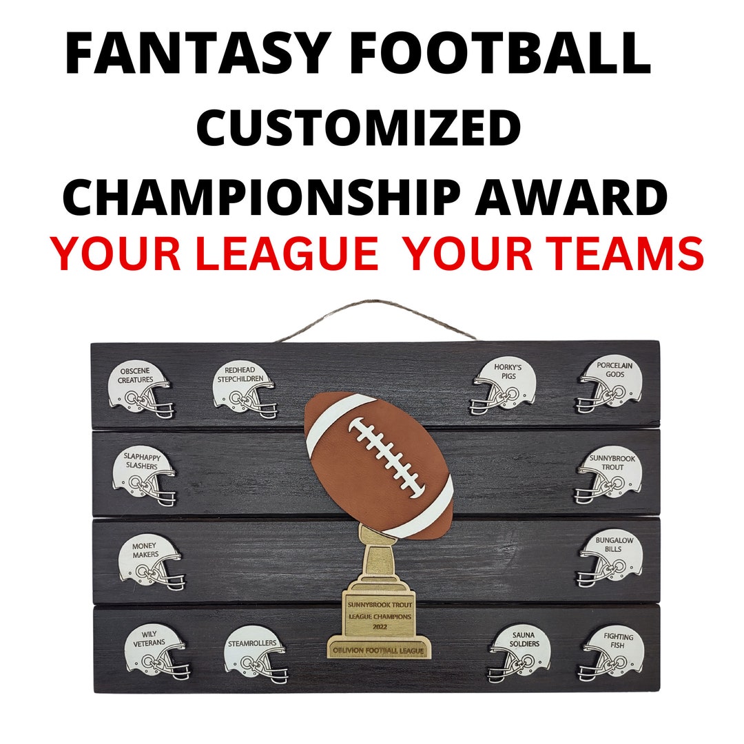 Fantasy Football Championship Award, Fantasy Football Trophy, Fantasy Football Plaque, Fantasy