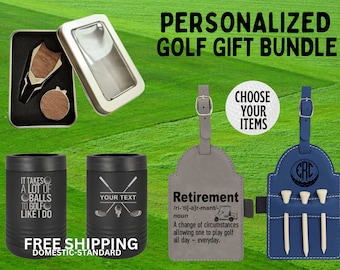 Ultimate Golf Gift Basket | Custom Golf Gift | Personalized Groomsman Gift | Monogram Golf Gift | Wedding Party Gift | Retirement Gift