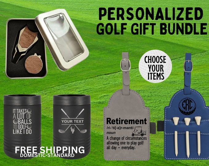 Ultimate Golf Gift Basket | Custom Golf Gift | Personalized Groomsman Gift | Monogram Golf Gift | Wedding Party Gift | Retirement Gift