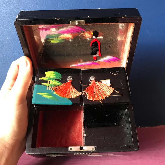 1950s Japanese Lacquered Jewellery Box - Etsy
