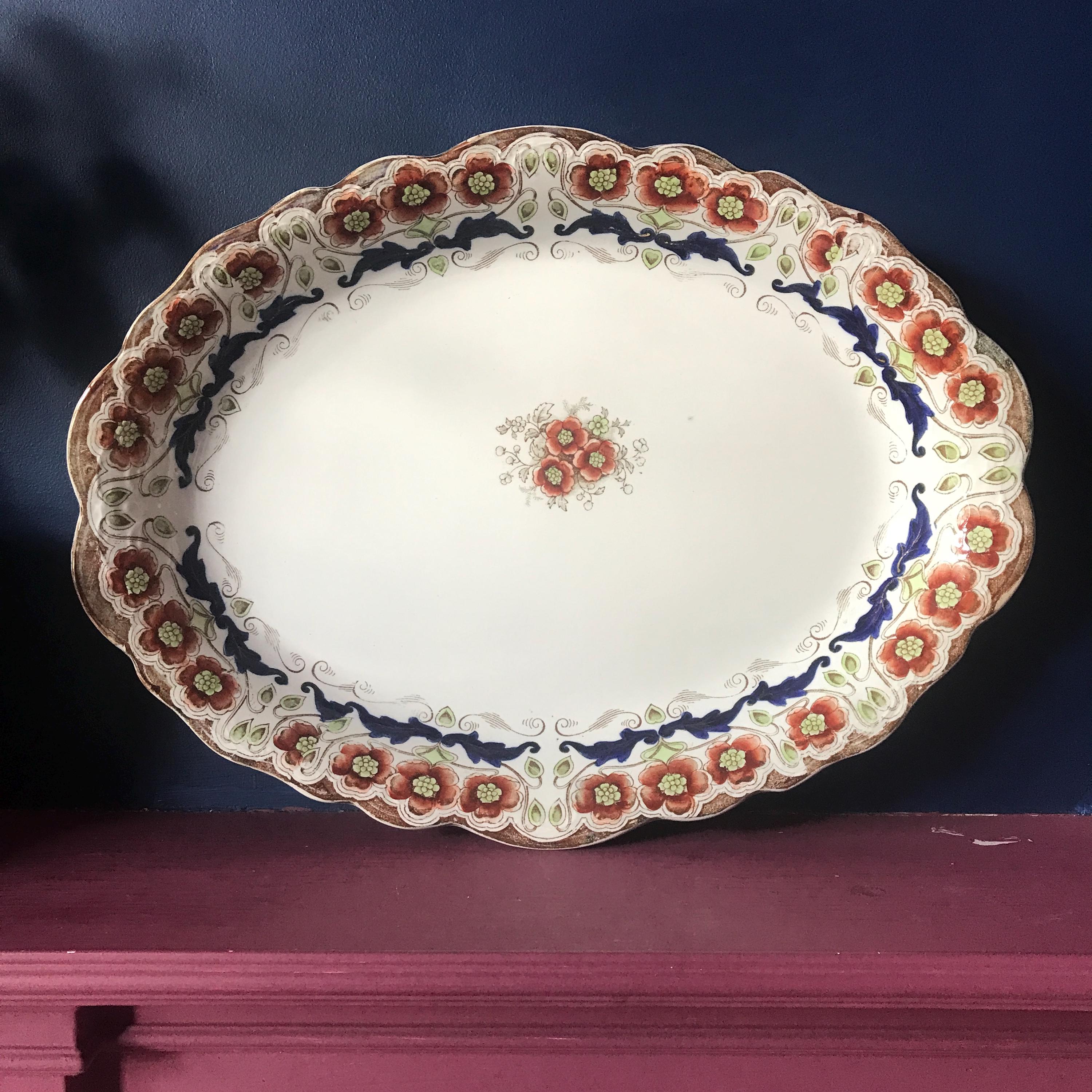 1892〜1925年】JHW&SONS HANLEY ウィロー デザート皿 1892〜1925年